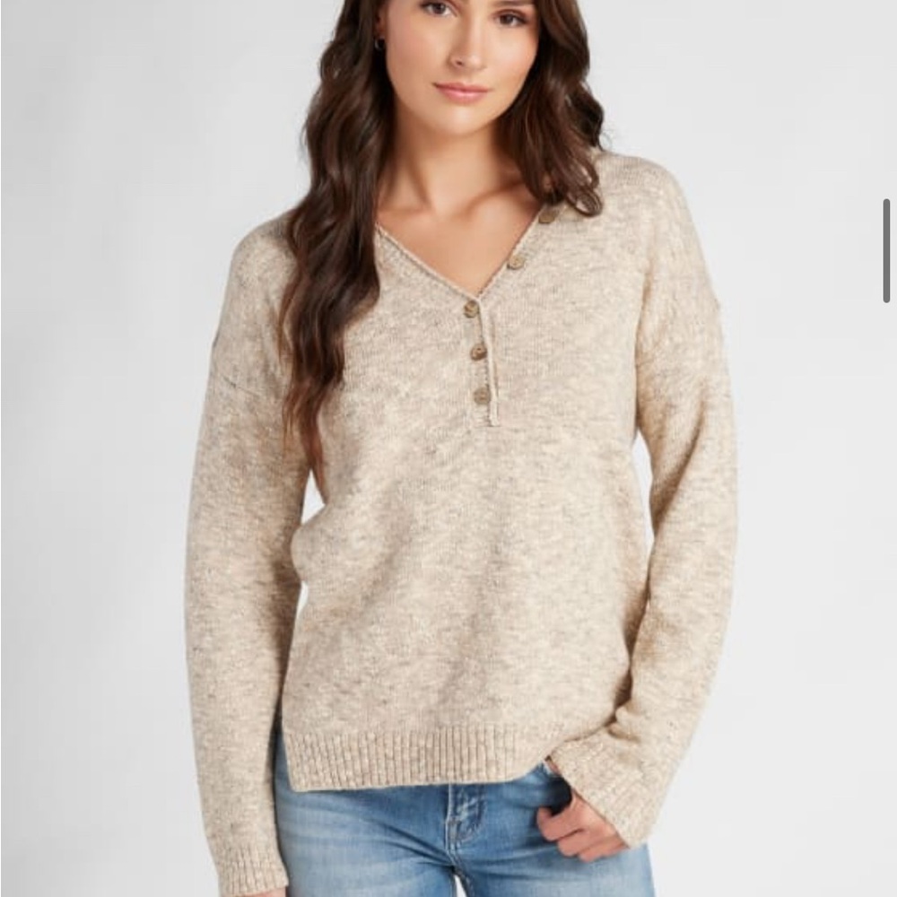 Kem & Thread Beige Hoodie Sweater Medium